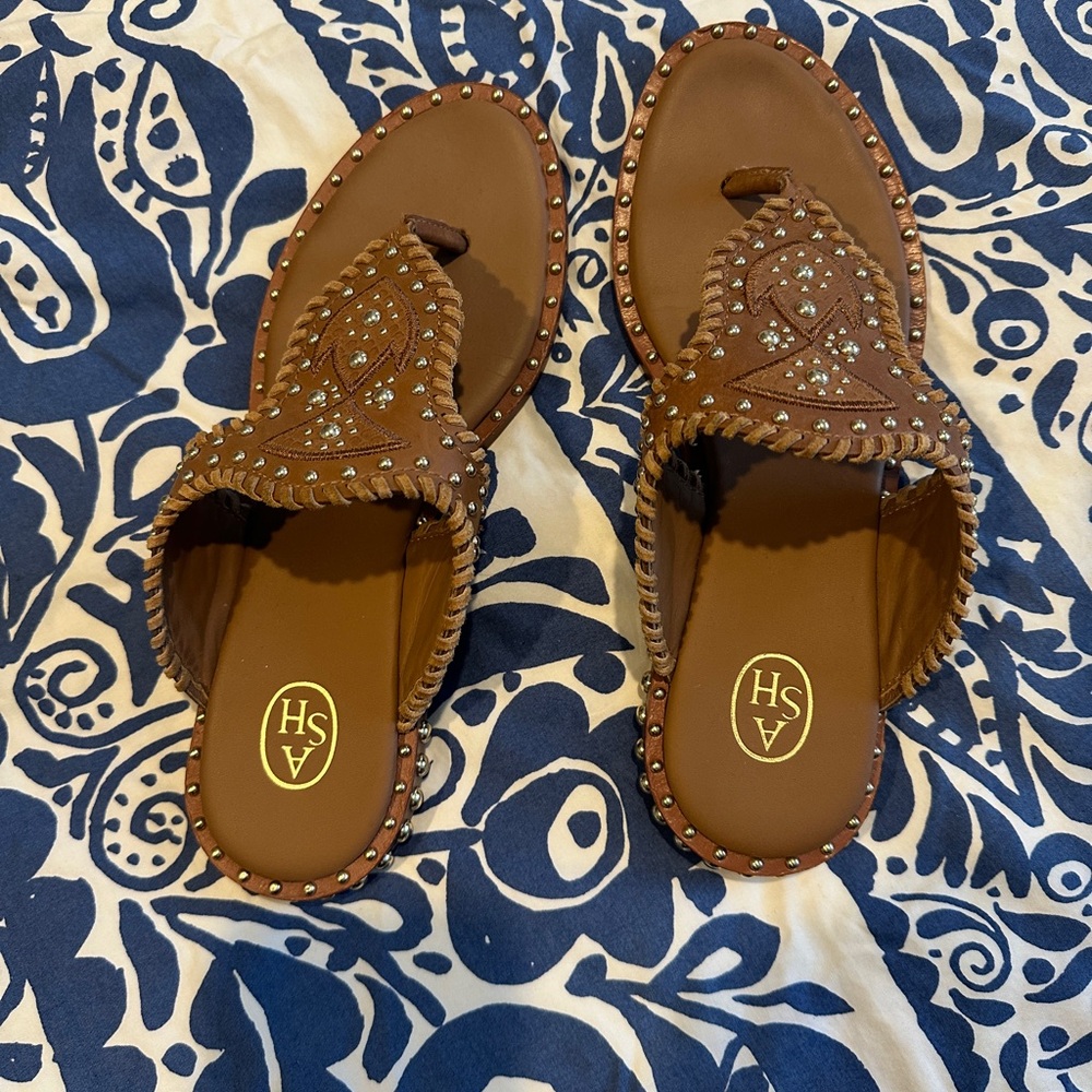 Ash Tan Studded Women's Sandals